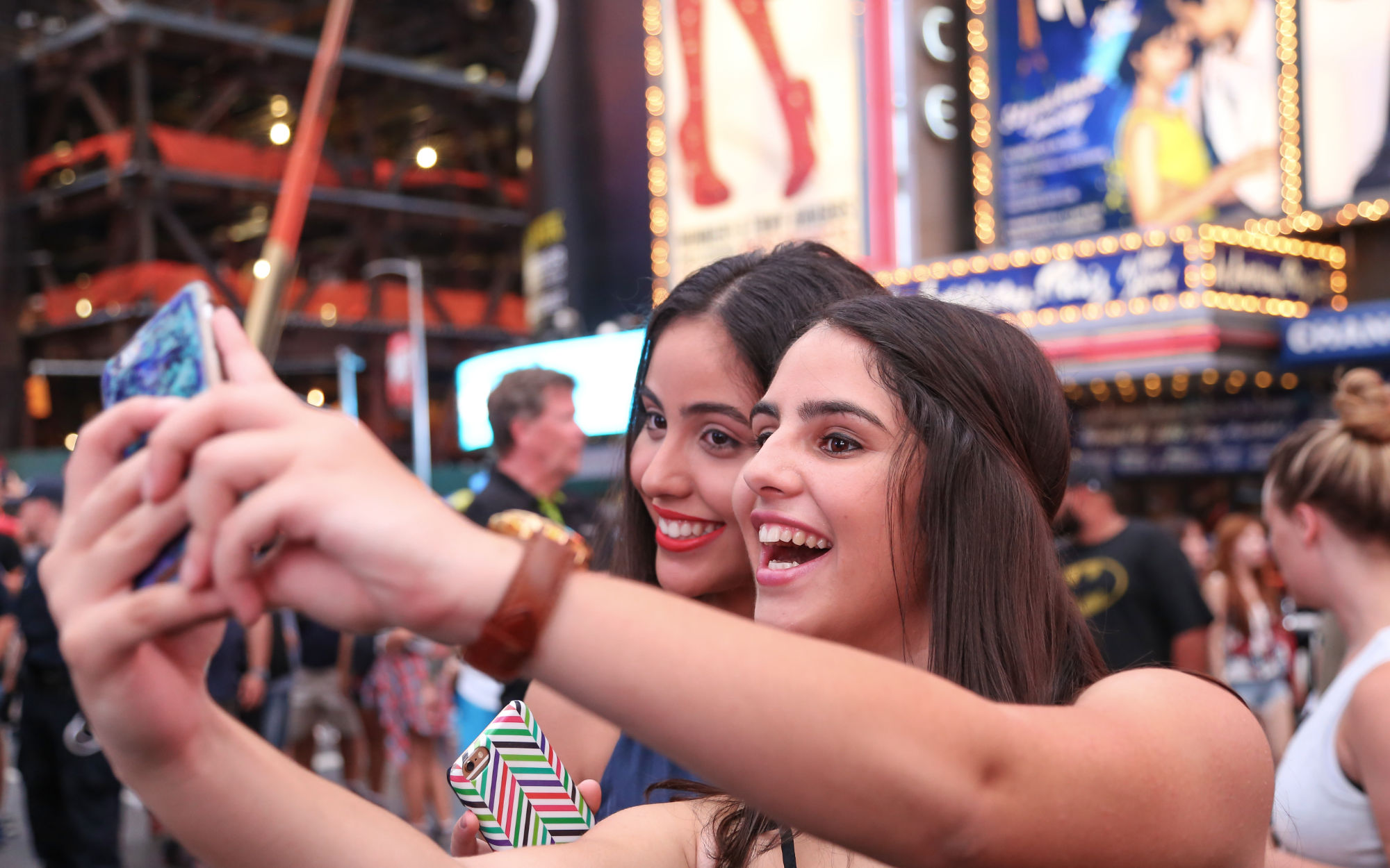 Students taking selfie together